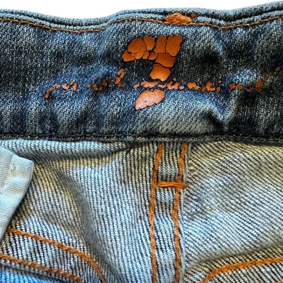 7 For All Mankind Women’s Jeans Size 27 Blue Medium Wash Denim Boot Cut Pants - Picture 9 of 14